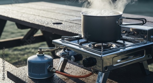 Portable Camping Stove Boiling Water Outdoor Cooking Experience