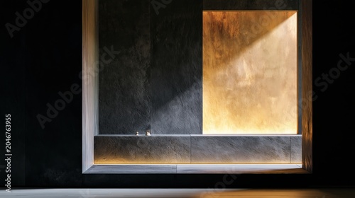 Premium Spa Interior with Glowing Stone Niche