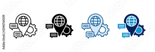 Foto Global Forum Icon Set Multiple Style Collection