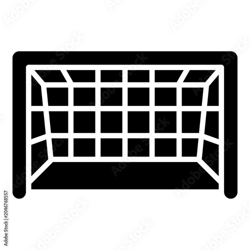 Football goal glyph solid icon