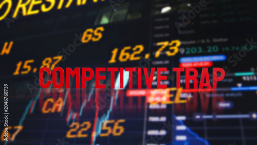 Canvastavla Competitive Market Trap Warning 3d render.