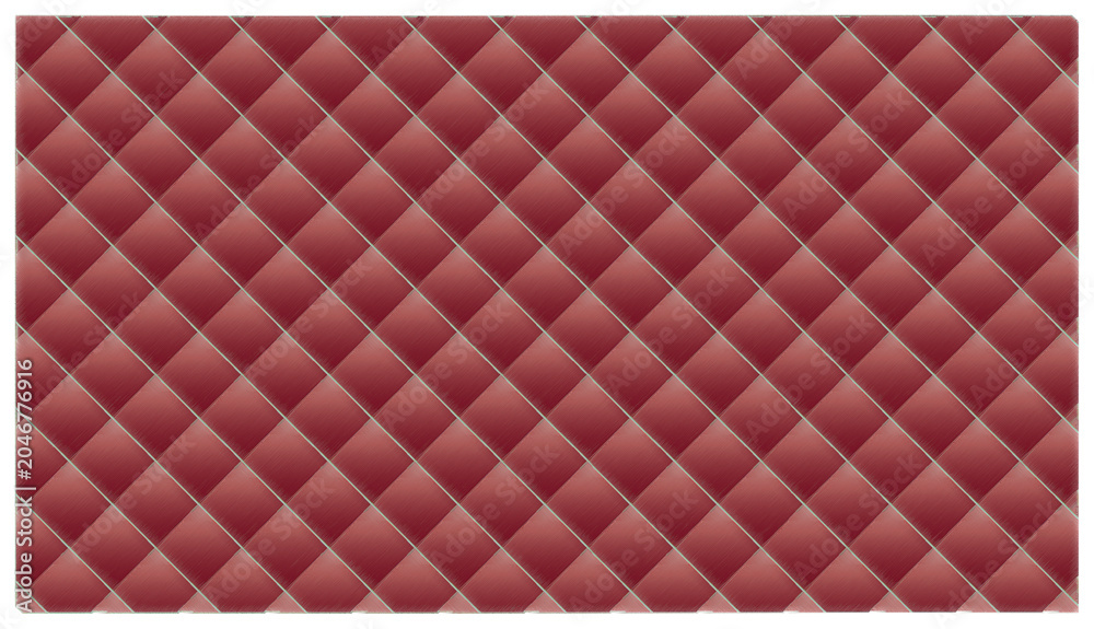 Fototapeta premium Red quilted leather texture background