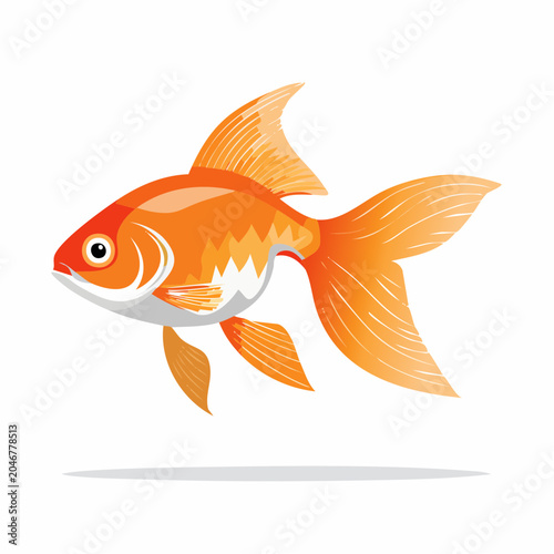 Orange goldfish illustration