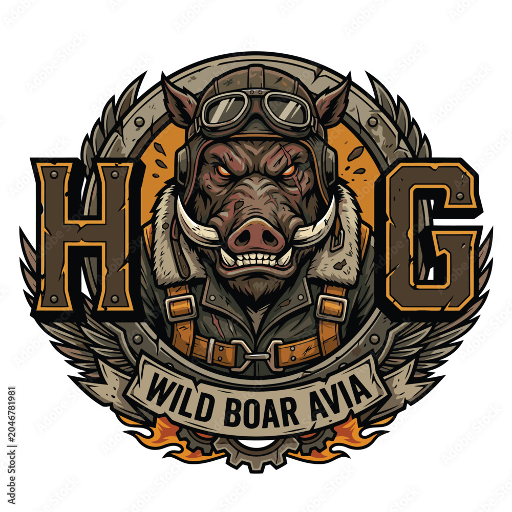 Obraz premium wild boar head vector image as club logo