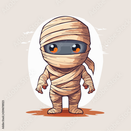 Cute Cartoon Mummy Character