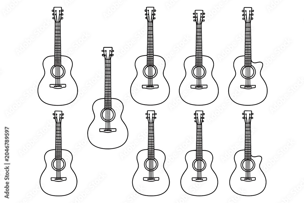 Fototapeta premium Guitar collection