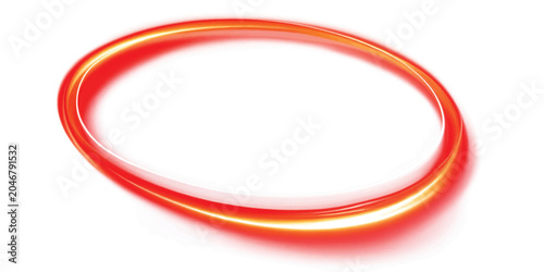 Abstract glowing red circular light frame with abstract background illuminated creative artistic movement sparkling conceptual ethereal mystical circular