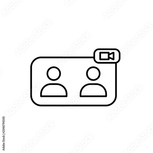 An icon of two people video chatting on a device screen