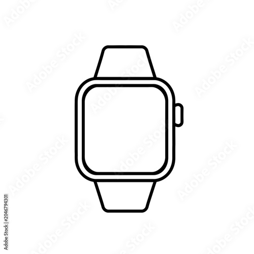 A sleek smartwatch icon on a wrist, showcasing modern technology and design.