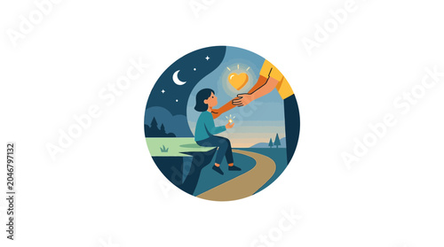 Photos Child's Hand Held by Adult, Symbol of Protection and Guidance