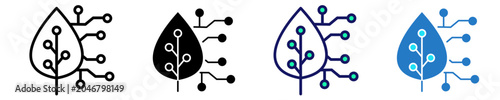 Eco Technology Icon Set Multiple Style Collection