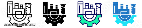Industrial Biotechnology Icon Set Multiple Style Collection