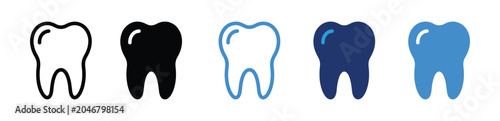 Foto Tooth icon set dental care dentistry oral hygiene molar dentist healthcare medic