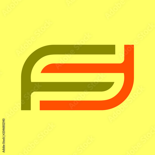 F vector logo design