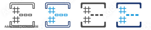 Tableau sur toile integer icon set multiple style