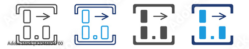 Bild auf Leinwand decimal icon set multiple style