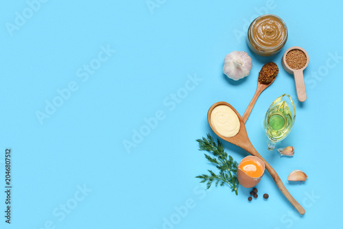 Wooden spoon with tasty may...