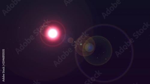 Bright pink circular lens flare suitable for graphic design projects, music album covers, party posters, and creative digital artworks.