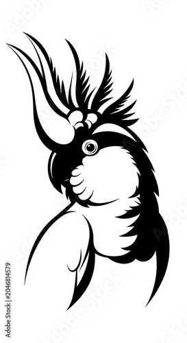 Black and white line art of a cat with butterfly wings.