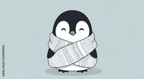 Cute baby girl wearing knitted hat and mittens.
