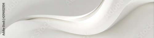 Abstract White Wavy Layers Serene, Minimalist Design Elements