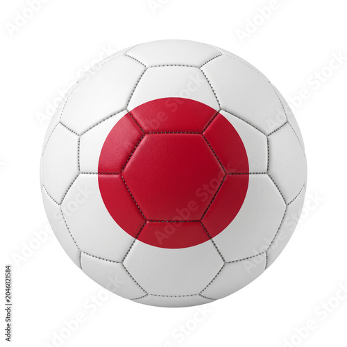 Football soccer ball with flag colors isolated object