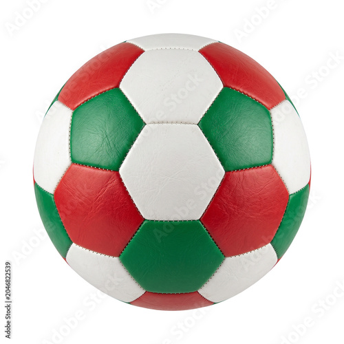 Football soccer ball with flag colors isolated object