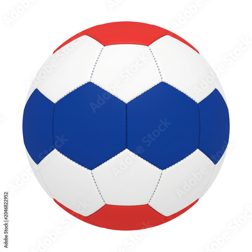 Football soccer ball with flag colors isolated object