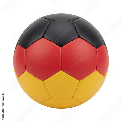 Football soccer ball with flag colors isolated object