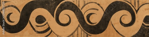 Elegant Art Deco Swirl Pattern with Repeating Design Elements