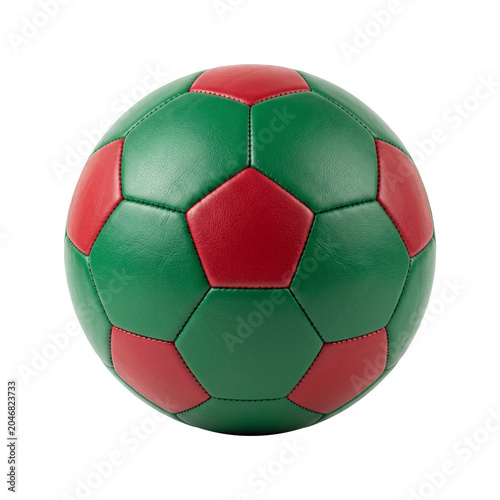 Football soccer ball with flag colors isolated object