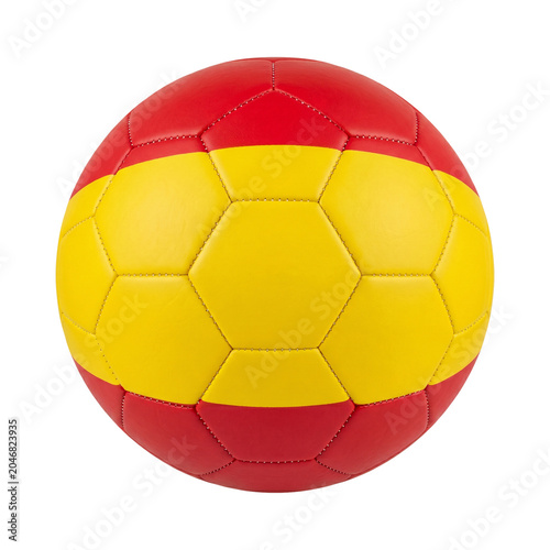 Football soccer ball with flag colors isolated object