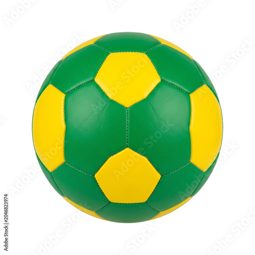 Football soccer ball with flag colors isolated object