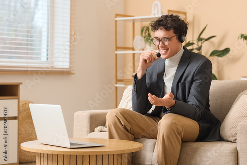 Young male online business ...