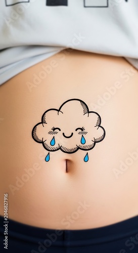 Cute cartoon sheep on a white plate with blue eyes.