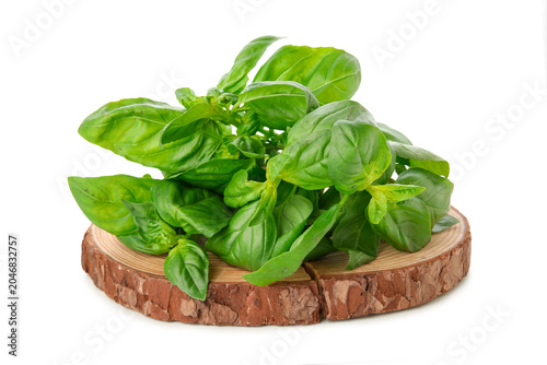 Wooden board with green bas...