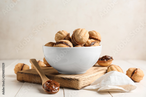 Bowl with sweet walnut shap...
