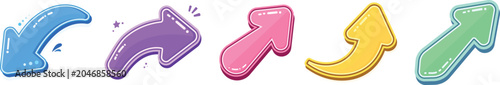 Фотография Colorful cute arrow set vector