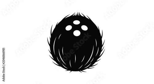 Photos Sea urchin silhouette on a white background marine invertebrate illustration