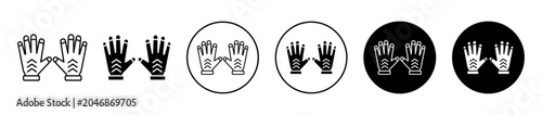 Fotografie Gauntlet icon. Editable stroke and filled. Pixel perfect