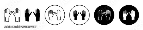 Foto Gloves icon. Editable stroke and filled. Pixel perfect