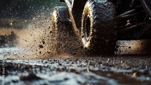 Muddy atv tracks