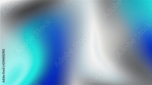 Smooth Sapphire and Aqua to White and Silver Animated Gradient Background in 4K
