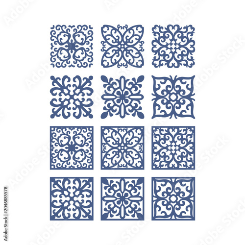 Ornamental Floral Pattern Vector Set