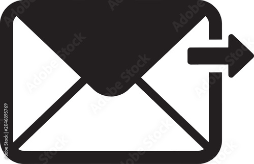 Email forward icon, send message symbol, vector illustration vector art