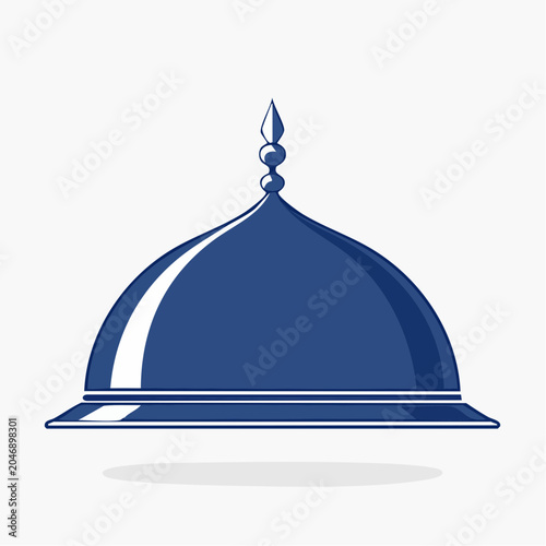 Blue Dome Cloche with Finial