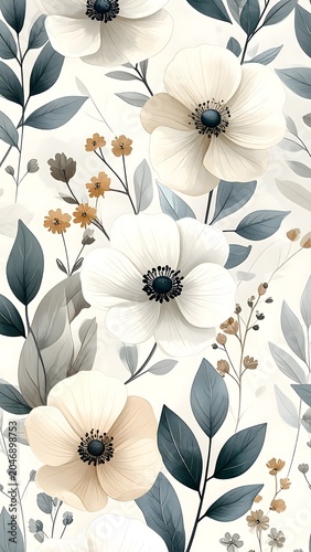 seamless pattern with flowers