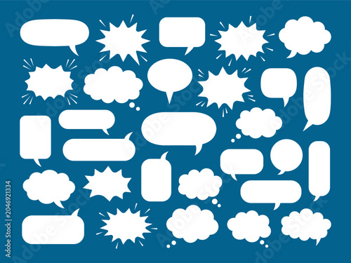 Comic Speech Bubble Collection Vector Set, Chat Box, Thought Bubble and Cartoon Dialogue Elements, speech bubble, comic bubble, chat bubble