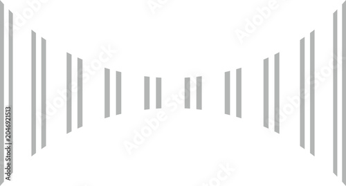 Foto abstract creative grey double line bulge pattern art.