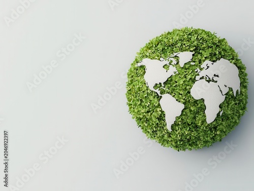 Organic textures forming globe shape, symbolic of sustainable material strategy